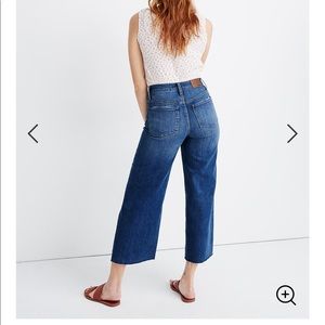 MADEWELL SLIM WIDE LEG CROP JEANS SZ 28